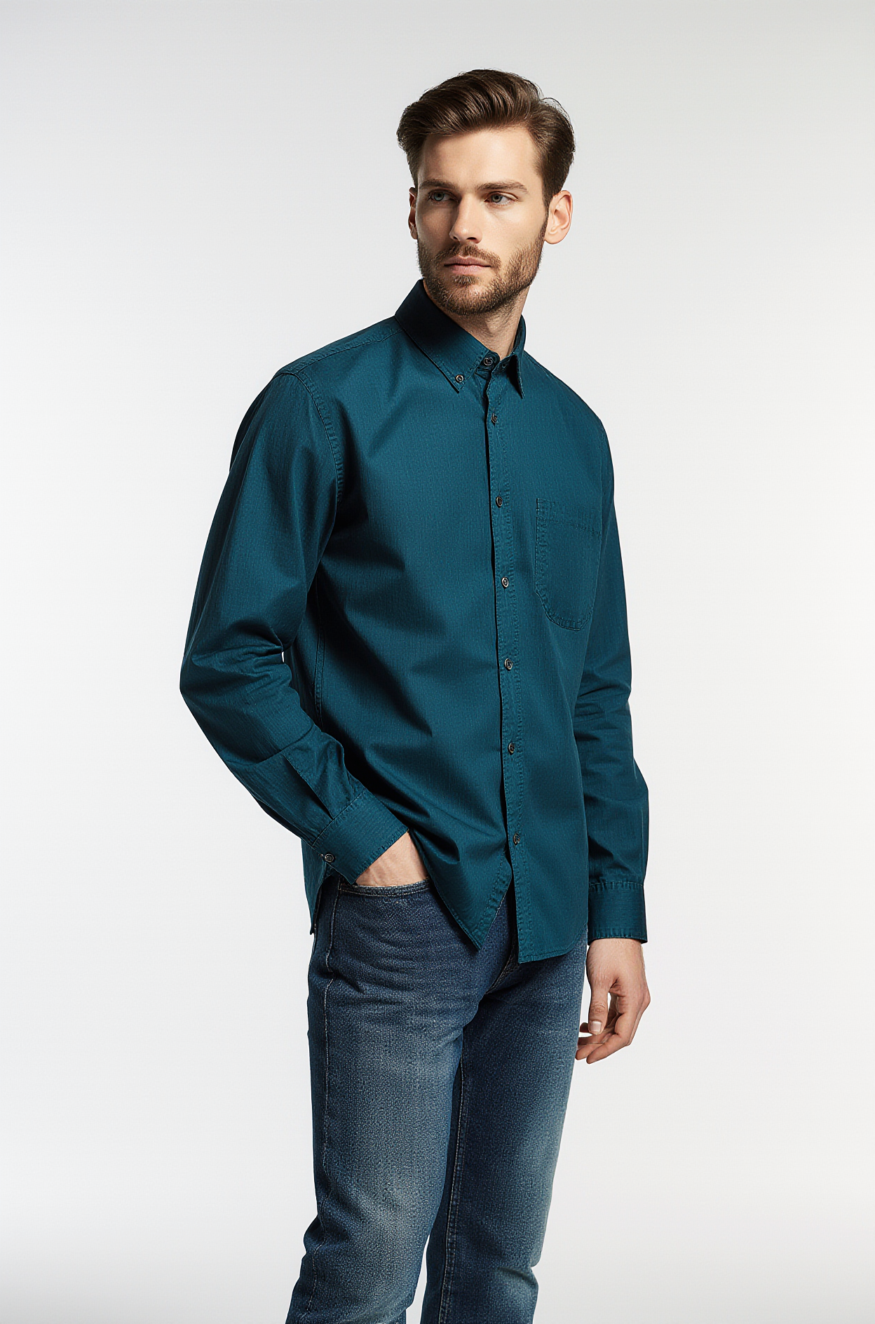 Solid Deep Teal Shirt