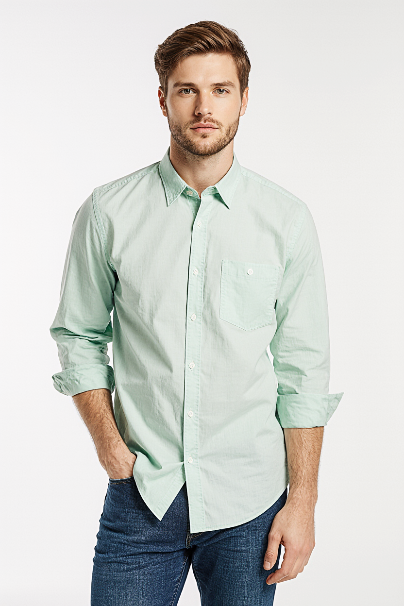 Solid Mint Green Shirt
